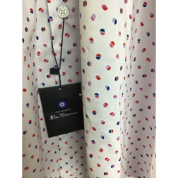 NWT Sexy Ben Sherman XL Button Down Shirt Geo Print 💜 - Picture 4 of 8